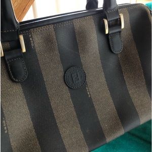 Vintage Fendi Canvas Handbag